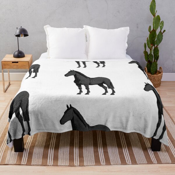 Item preview, Black lined horse designed and sold by MendaciousMina.