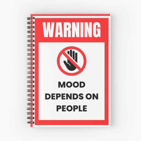 Item preview, Hazard Warning "Mood Depends On People" Funny T-Shirt, Sarcasm, Bigger, bolder you designed and sold by digitalbitcraft.