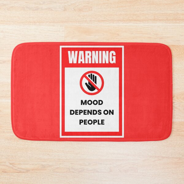 Item preview, Hazard Warning "Mood Depends On People" Funny T-Shirt, Sarcasm, Bigger, bolder you designed and sold by digitalbitcraft.