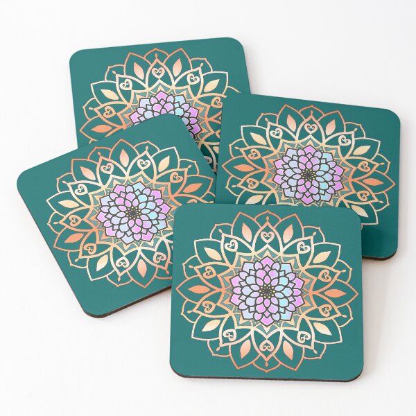 Item preview, Oriental Floral Mandala – Zen Spiritual Art in Pastel Colors designed and sold by Faellustra.