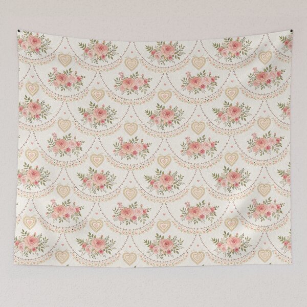 Item preview, With Love Garland – Roses, Hearts & Vintage Whimsy designed and sold by PatternFlux.