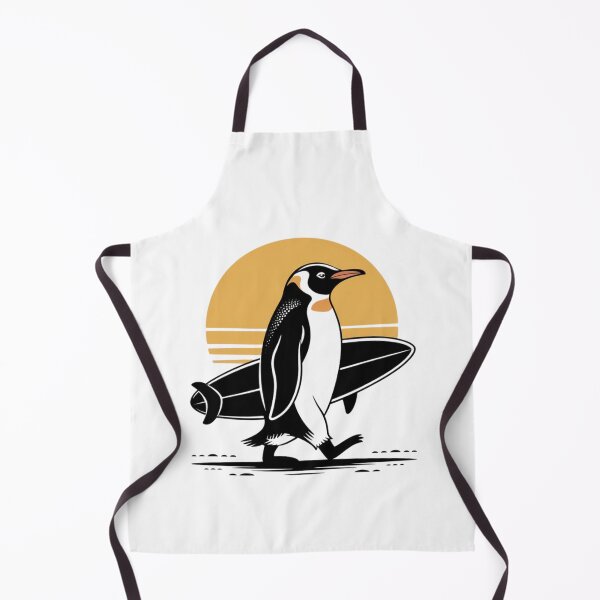 Item preview, Women's Penguin Surfer at Sunset, Funny Surfing Retro Animal Art designed and sold by faridman.