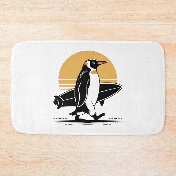 Item preview, Women's Penguin Surfer at Sunset, Funny Surfing Retro Animal Art designed and sold by faridman.