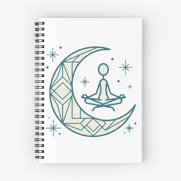 Item preview, Neo Deco Celestial Stickman Meditating Zen Goth Aesthetic Teal designed and sold by StickyGuys.