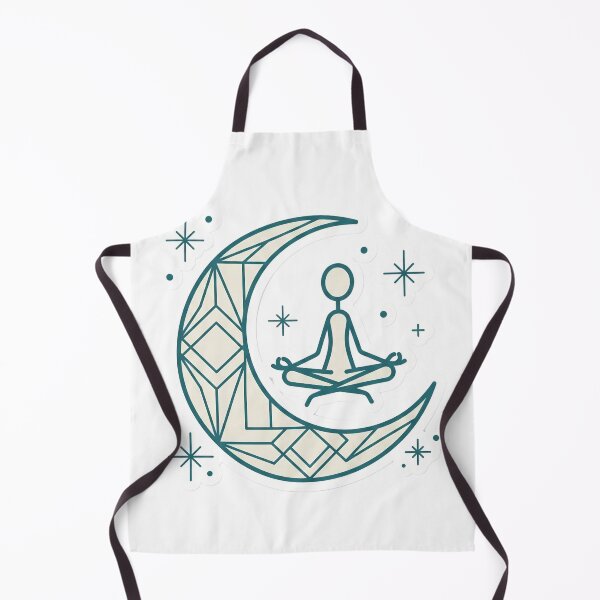 Item preview, Neo Deco Celestial Stickman Meditating Zen Goth Aesthetic Teal designed and sold by StickyGuys.