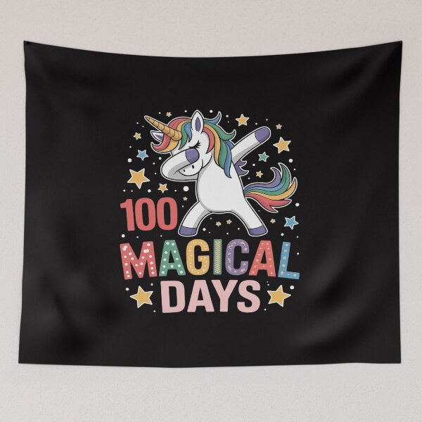Item preview, 100 Magical Days Happy 100th Day of School Dabbing Unicorn designed and sold by Vexat062Art.