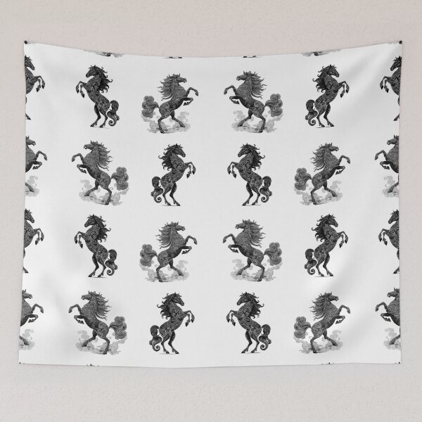 Item preview, Black swirly horses pack designed and sold by MendaciousMina.