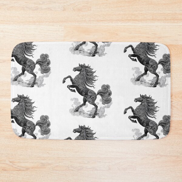 Item preview, Black swirly horse designed and sold by MendaciousMina.