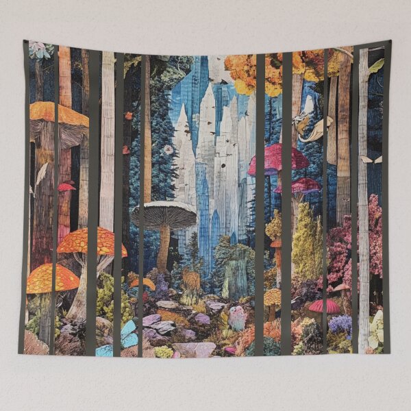 Item preview, A peaceful, fairy-tale forest in vibrant natural colors" designed and sold by Szpaku desart .