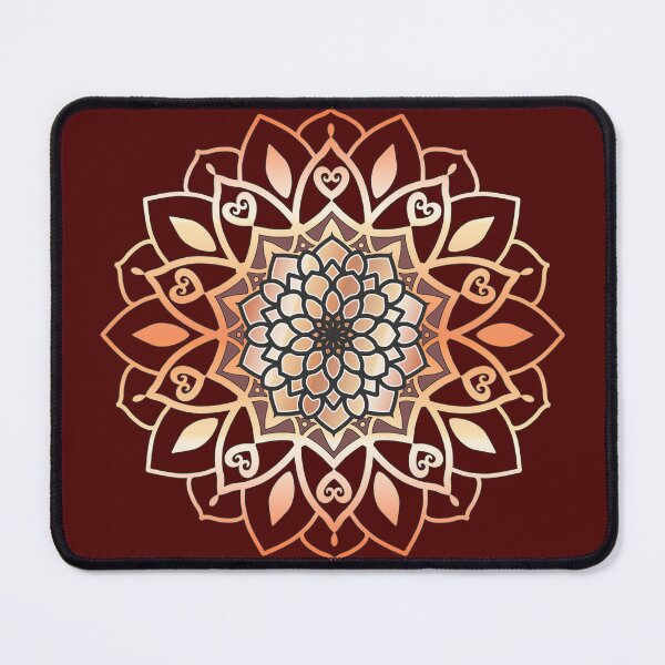 Item preview, Oriental Copper Floral Mandala – Zen Spiritual Art in Warm & Natural Tones designed and sold by Faellustra.