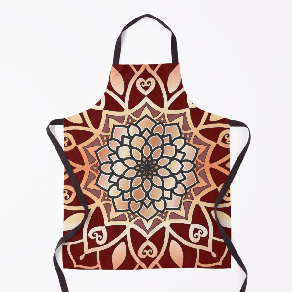 Item preview, Oriental Copper Floral Mandala – Zen Spiritual Art in Warm & Natural Tones designed and sold by Faellustra.
