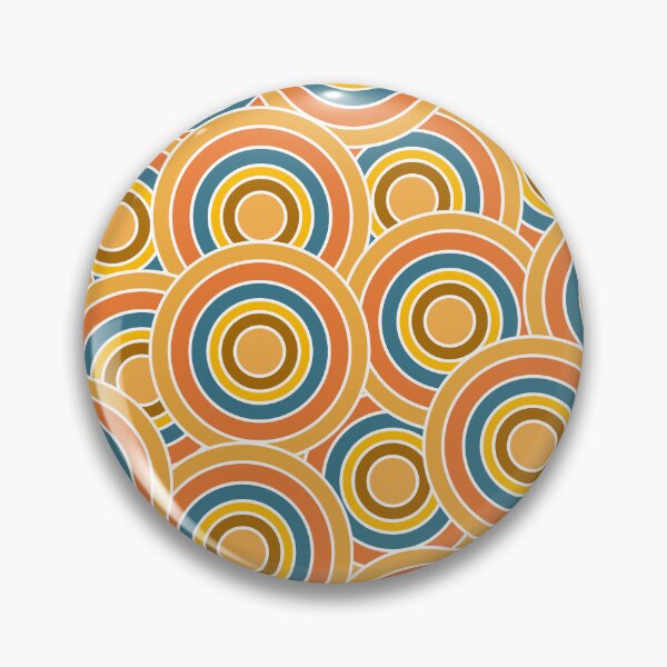 Item preview, Retro 70s Concentric Circles Pattern - Mid Century Modern Groovy Geometric Art designed and sold by DeeLulu.