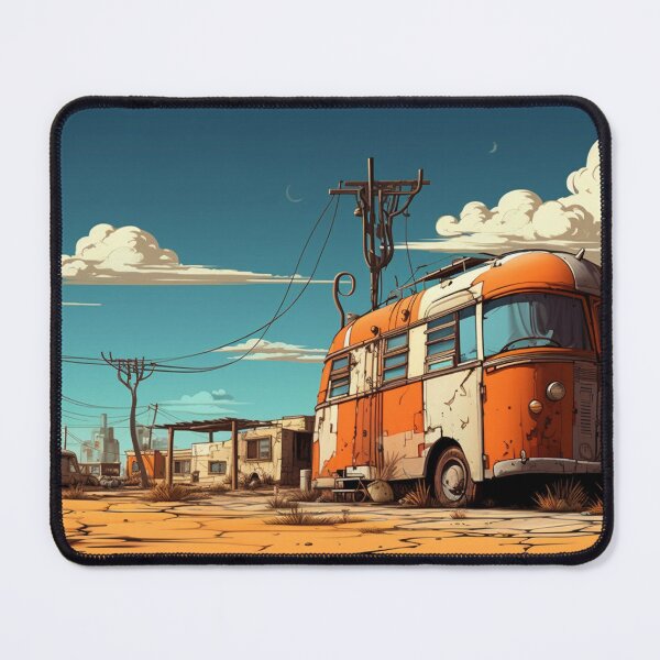 Item preview, Retro Texas Desert Art - Texas Oasis RV Van - Vintage Road Trip Illustration designed and sold by TXBloodMNY2024.