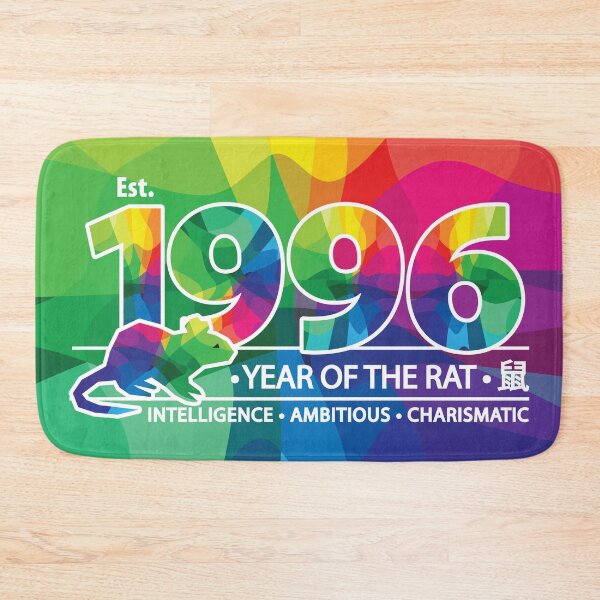 Item preview, Birthday Established 1996 Happy Year of The Rat Chinese Zodiac designed and sold by PCStudio57.