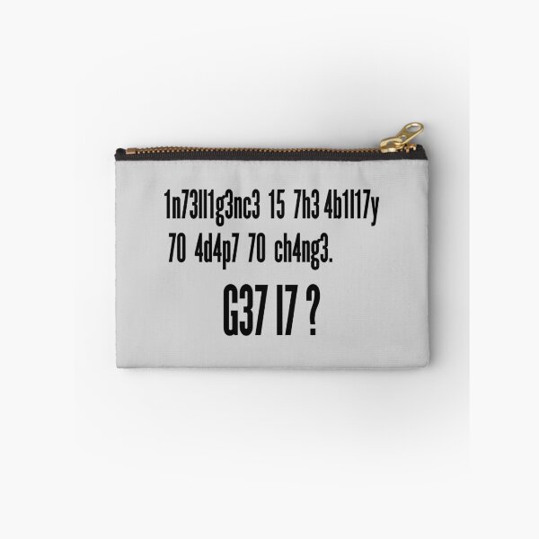 Item preview, Intelligence Ability To Adapt | Leet Speak Quote designed and sold by WAMTEES.