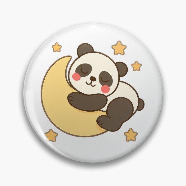 Item preview, Sleepy Panda Hugging Moon Pillow designed and sold by CalmCraft Art.
