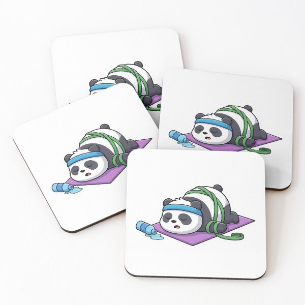 Item preview, Sleeping panda sticker after a yoga failure designed and sold by Stickers à gogo.