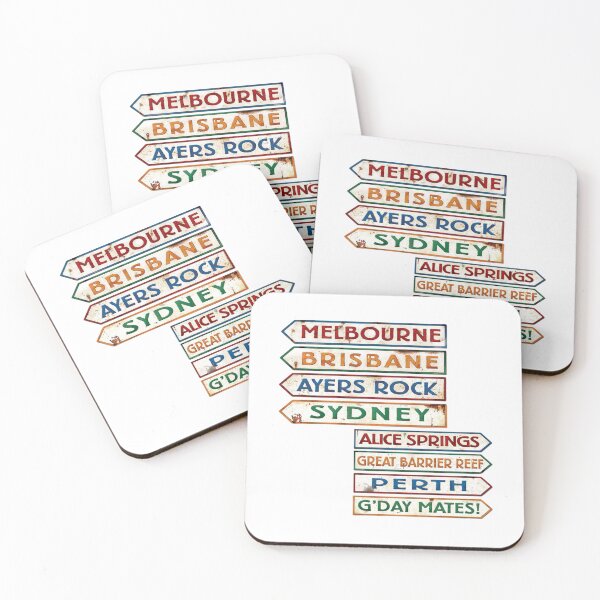 Item preview, Australia Travel Signpost Vintage Cities designed and sold by Oniyasha.