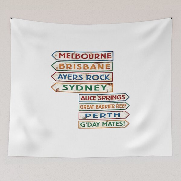 Item preview, Australia Travel Signpost Vintage Cities designed and sold by Oniyasha.