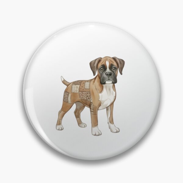 Item preview, Artistic Patchwork Boxer Dog Illustration designed and sold by hexenor.