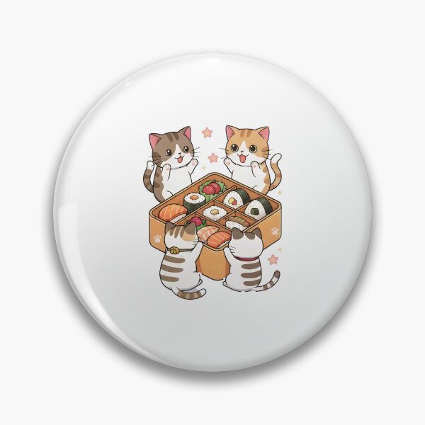 Item preview, cat japan Playful cats surrounding a bento box designed and sold by Uglyandcute.