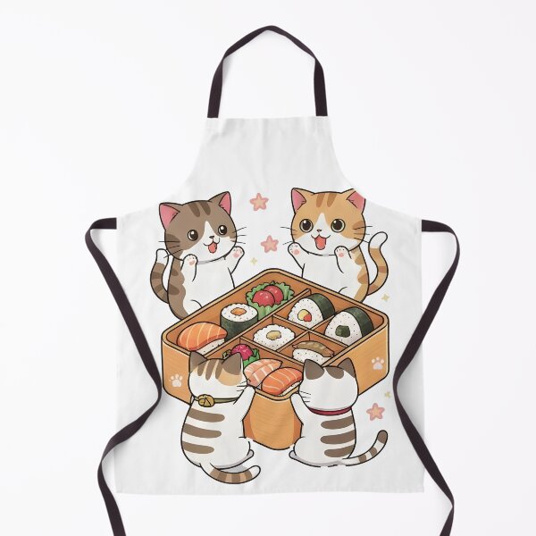 Item preview, cat japan Playful cats surrounding a bento box designed and sold by Uglyandcute.
