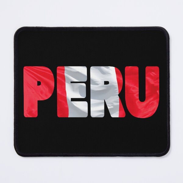 Item preview, PERU - Flag Flying in Wind cut to Letters Souvenir Sticker Shirt designed and sold by Adam Gormley.
