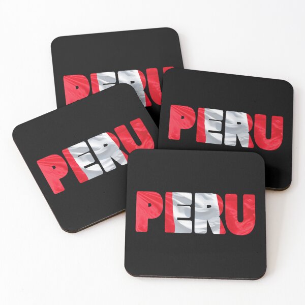 Item preview, PERU - Flag Flying in Wind cut to Letters Souvenir Sticker Shirt designed and sold by Adam Gormley.