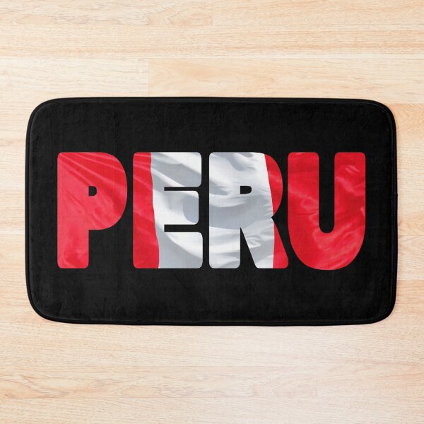 Item preview, PERU - Flag Flying in Wind cut to Letters Souvenir Sticker Shirt designed and sold by Adam Gormley.