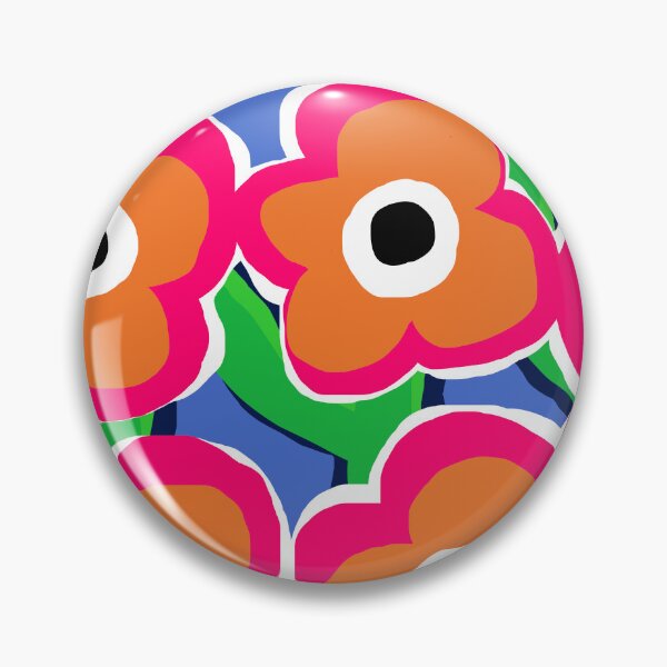Item preview, Big Bold Modern Maxi Flowers in Vivid Raspberry and Orange designed and sold by Deutschic.