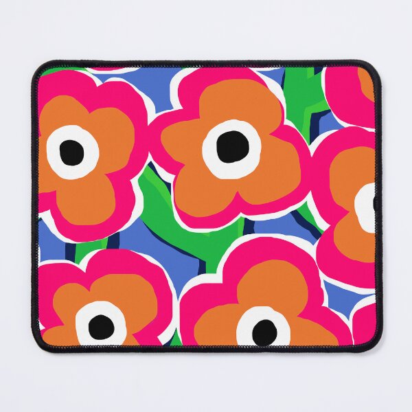 Item preview, Big Bold Modern Maxi Flowers in Vivid Raspberry and Orange designed and sold by Deutschic.