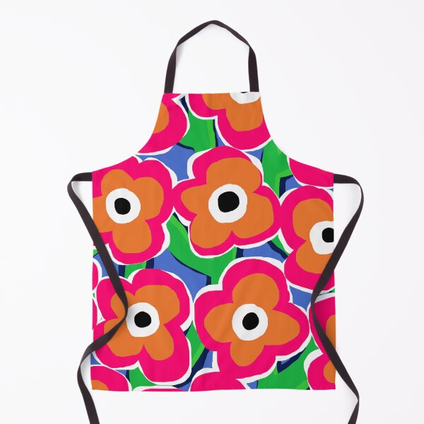 Item preview, Big Bold Modern Maxi Flowers in Vivid Raspberry and Orange designed and sold by Deutschic.