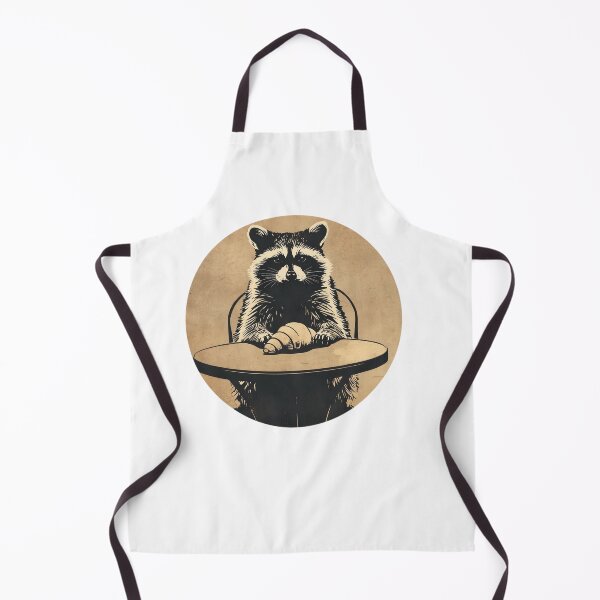 Item preview, Racoon eating breakfast designed and sold by KitCatCards.
