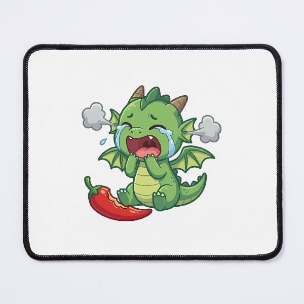 Item preview, Baby dragon crying because of a hot chili pepper designed and sold by Stickers à gogo.