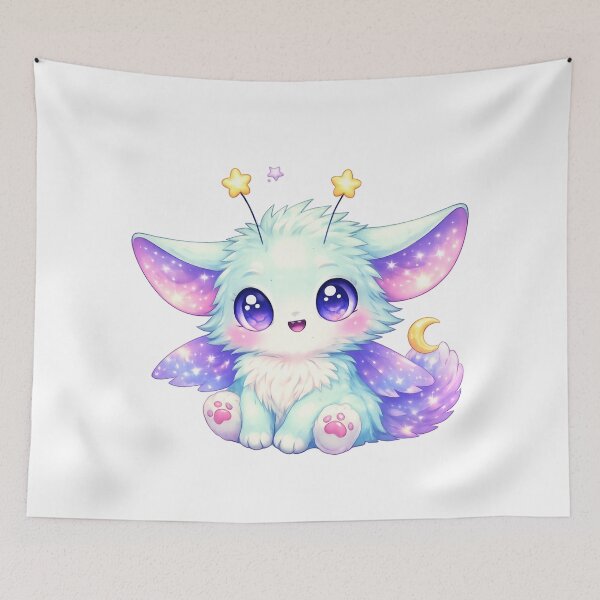 Item preview, Cute Fantasy Creature Lunari – Kawaii Pastel Star Spirit designed and sold by LunariWorld.