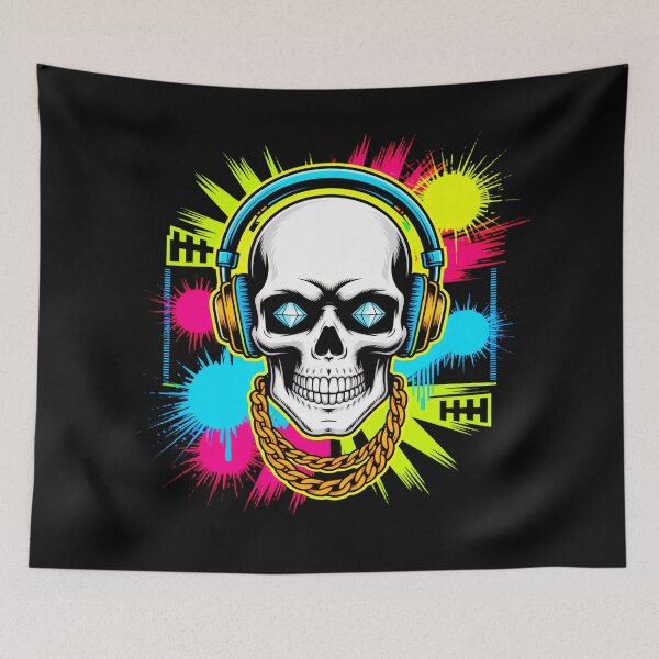 Item preview, Colorful Skeleton Hip Hop Head designed and sold by SteezeeStore.