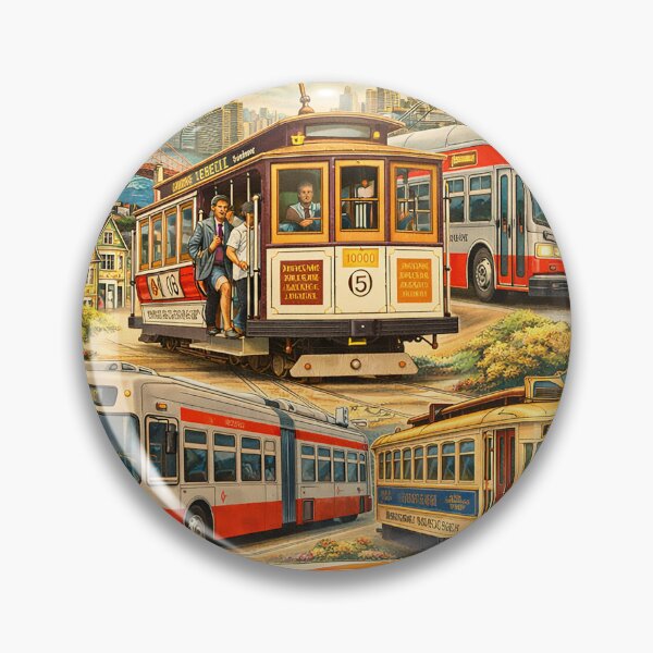 Item preview, San Francisco MUNI System – Illustrated Transit Collage Poster designed and sold by PIXEL POP DESIGNS - Beyond the Norm!.
