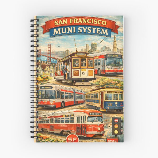 Item preview, San Francisco MUNI System – Illustrated Transit Collage Poster designed and sold by PIXEL POP DESIGNS - Beyond the Norm!.