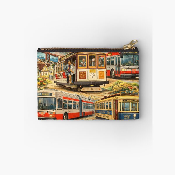 Item preview, San Francisco MUNI System – Illustrated Transit Collage Poster designed and sold by PIXEL POP DESIGNS - Beyond the Norm!.