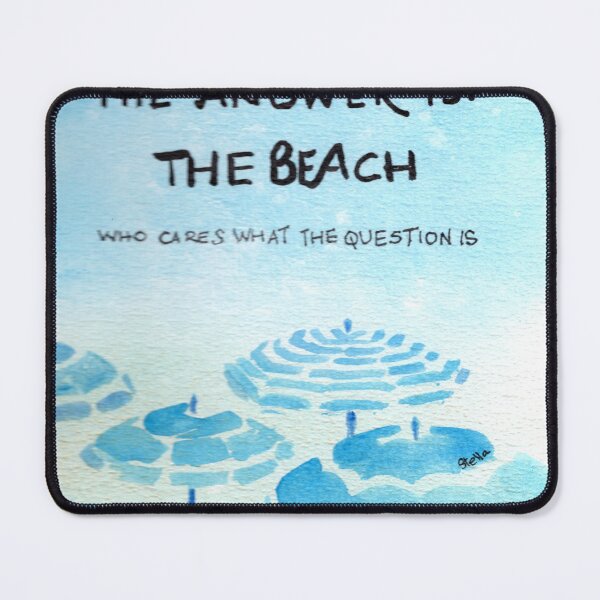 Item preview, The Answer Is the Beach–Watercolor Coastal Art designed and sold by InspirationsSP.