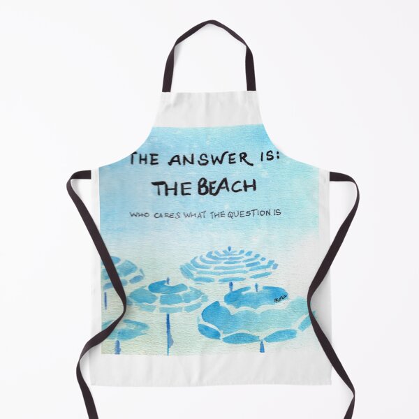 Item preview, The Answer Is the Beach–Watercolor Coastal Art designed and sold by InspirationsSP.
