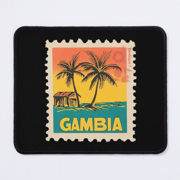 Item preview, Vintage Gambia Postage Stamp Art - Tropical Riverine Paradise designed and sold by tiigerdad.