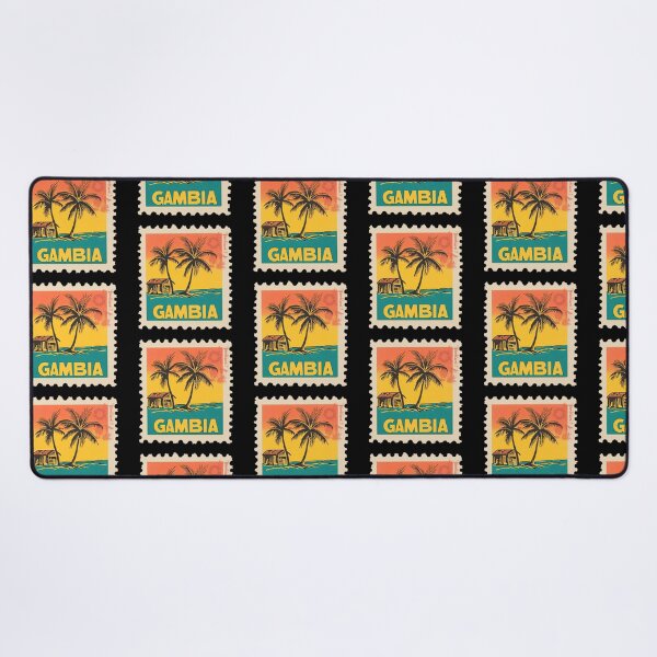 Item preview, Vintage Gambia Postage Stamp Art - Tropical Riverine Paradise designed and sold by tiigerdad.