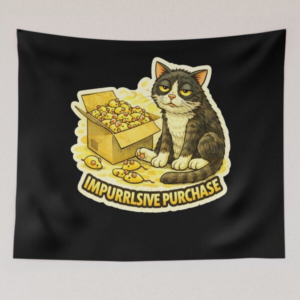 Item preview, Stoner & Psychonaut Cats – Impurrlsive Purchase – Gift for Stoners • Retro Comics • Vintage Halftone designed and sold by JacobKAurumhead.
