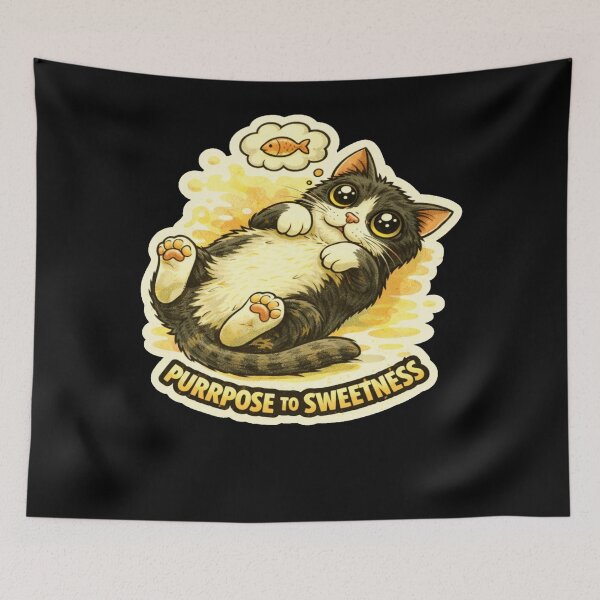 Item preview, Stoner & Psychonaut Cats – Purrpose to Sweetness – Gift for Cat Lovers • Retro Comics • Vintage Halftone designed and sold by JacobKAurumhead.