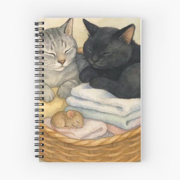 Item preview, Two Kitties Asleep in the Basket designed and sold by TinCatOutPost.
