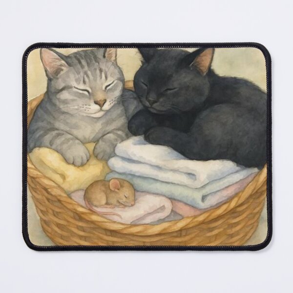 Item preview, Two Kitties Asleep in the Basket designed and sold by TinCatOutPost.