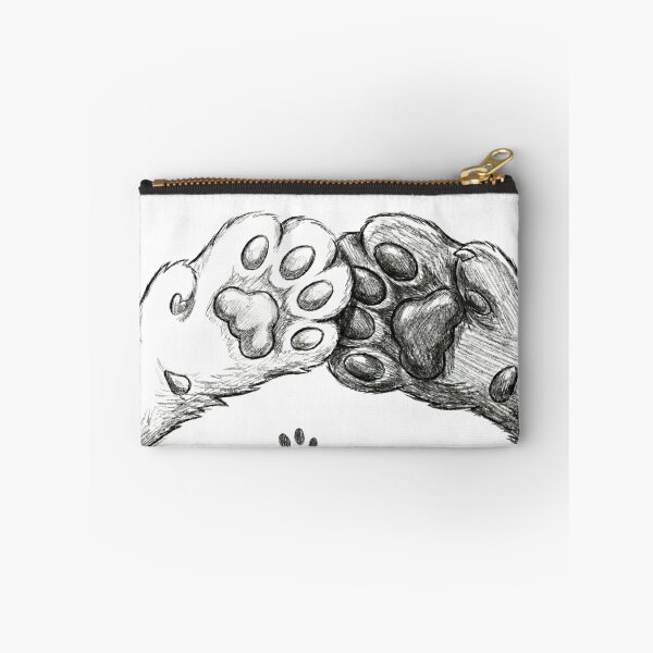 Item preview, Wanna Be My Kitty Forever - Cute Cat Paws Fist Bump Pencil Sketch designed and sold by TeezOfMadness.