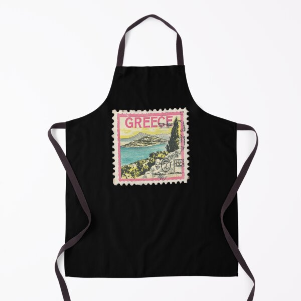 Item preview, Vintage Greece Postage Stamp Art - Mediterranean Coastal Paradise designed and sold by tiigerdad.