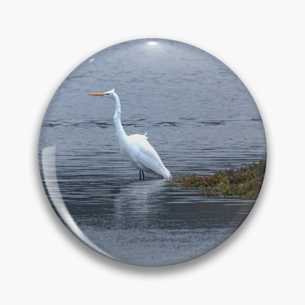 Item preview, Single windblown Great Egret with neck extended designed and sold by lisavonbiela.